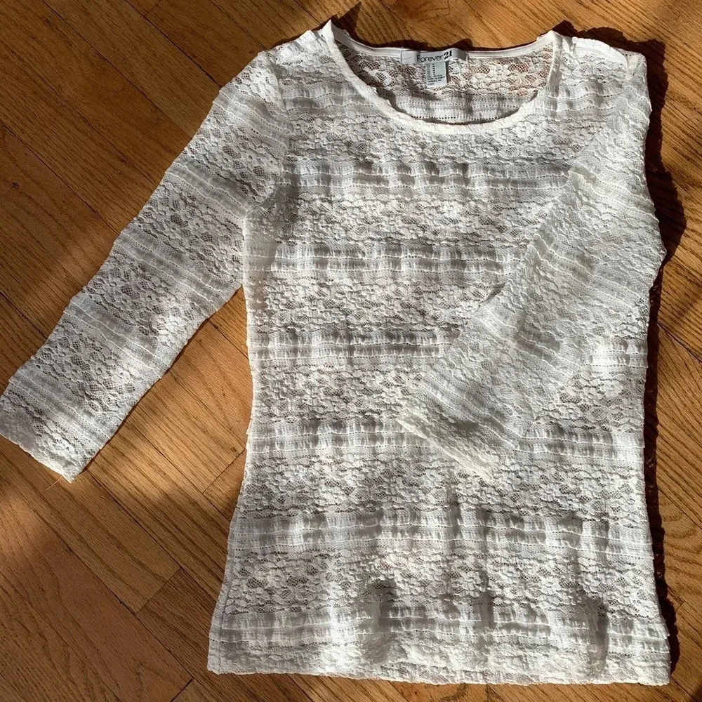 Forever 21 Tier Lace Top